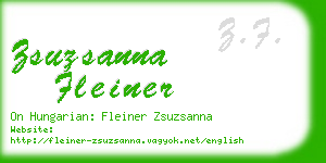 zsuzsanna fleiner business card